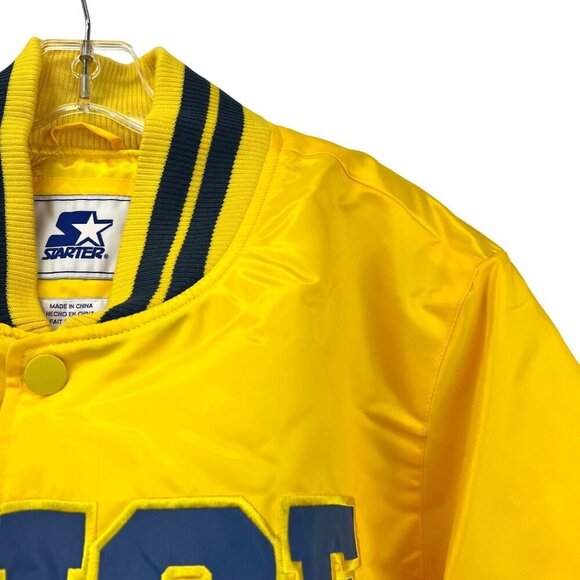 NWT VeeFriends Wise Wasp Satin Starter Jacket Yellow/Blue Mens Size XL Gary Vee - Picture 3 of 12